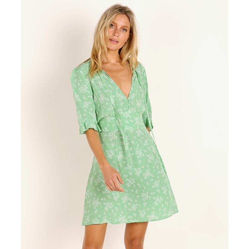 Auguste The Label Maeve Mimi Vibrant Green Mini Dress Women's Size 4 NWOT